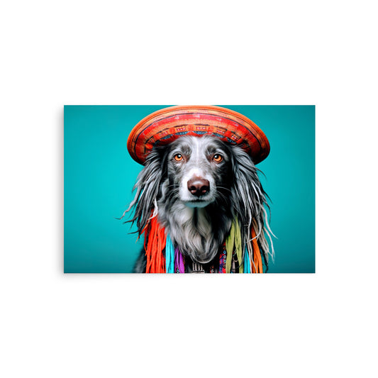 Paws of Personality: Vibrant Dog Poster Art - BISOULOUISE